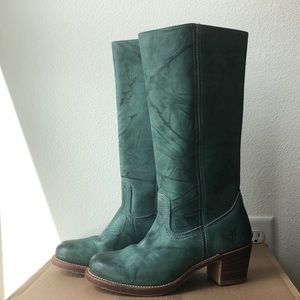 COPY - Frye Sabrina teal boots size 8M
